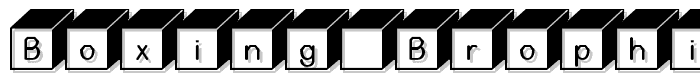 Boxing Brophius font